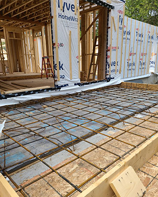 fondation de béton pour Saint-Hubert